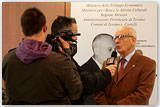 Presentazione alla stampa del Comitato del Centenario – l’on.le Antonio Tancredi rilascia la   sua intervista ad una testata televisiva.