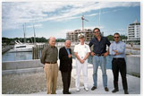 Ing. Elios Speroni, dott. Claudio Tentoni, cap. porto di Rimini, dott. Lorenzo Spadini e Enrico Tentoni
